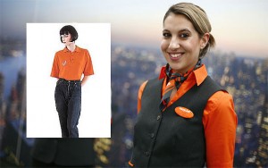 Just look at the 1995 outfit. Those baggy black jeans (from Tesco, according to some sources) and polo shirt (from United Colours of Benetton) scream low cost. Today, easyJet's uniforms are as dashing as those of its full-service rivals, and it's even trialling wearable technology. 