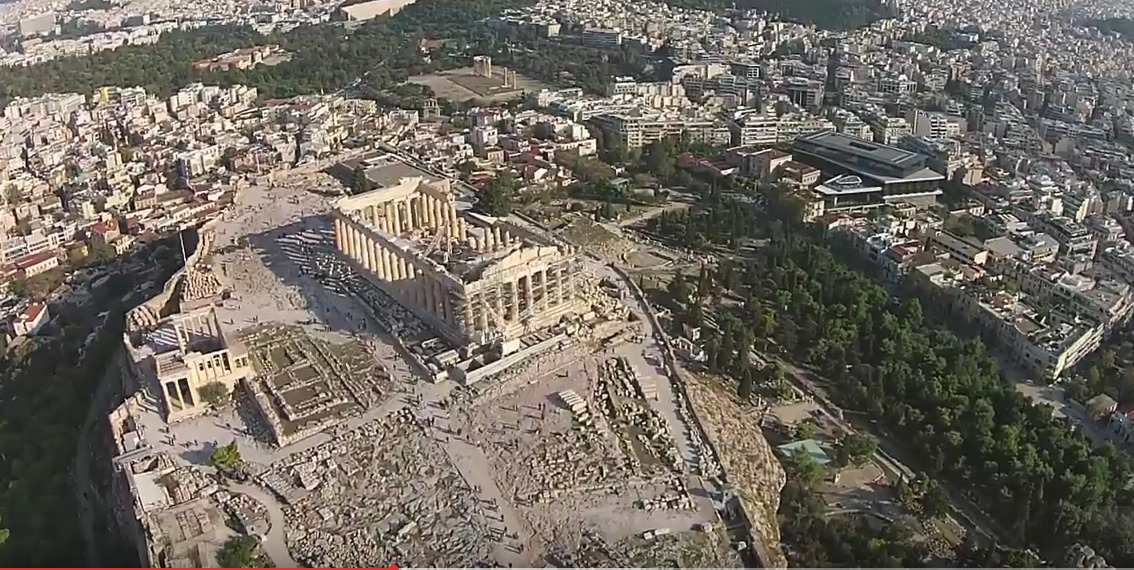 Acropolis, Athens Greece, Aerial Tour