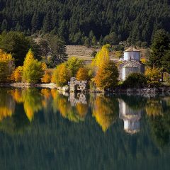 Λίμνη Δόξα Κορινθία από ψηλά