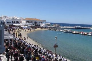 Dancing hasapiko in Mykonos