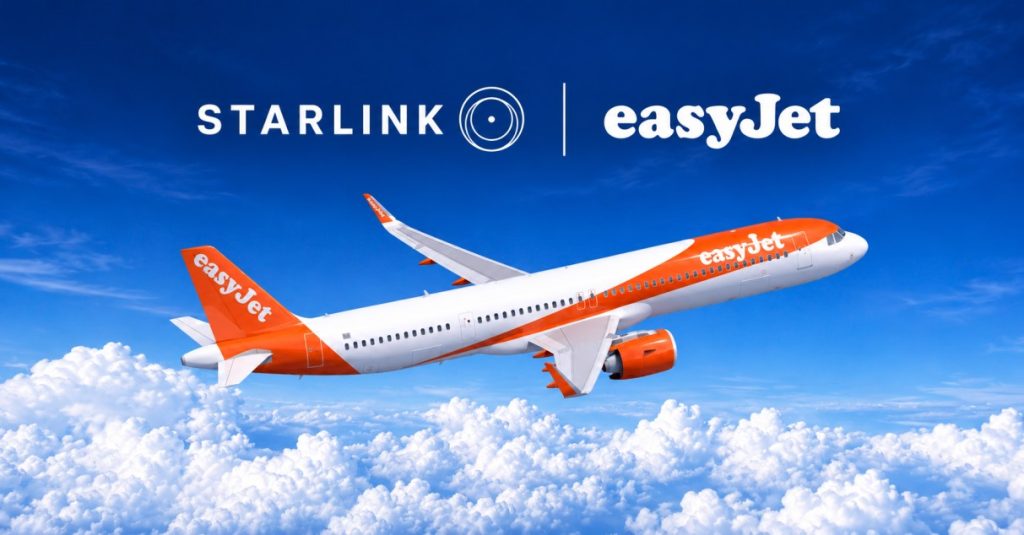 easyJet to Introduce Starlink Wi-Fi Across Its Fleet from 2027